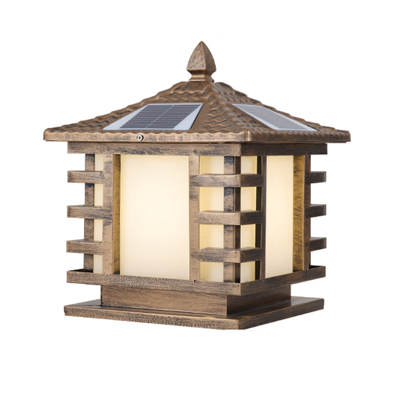Simple LED Pillar Light Household Solar Lighting Fixture for Garden