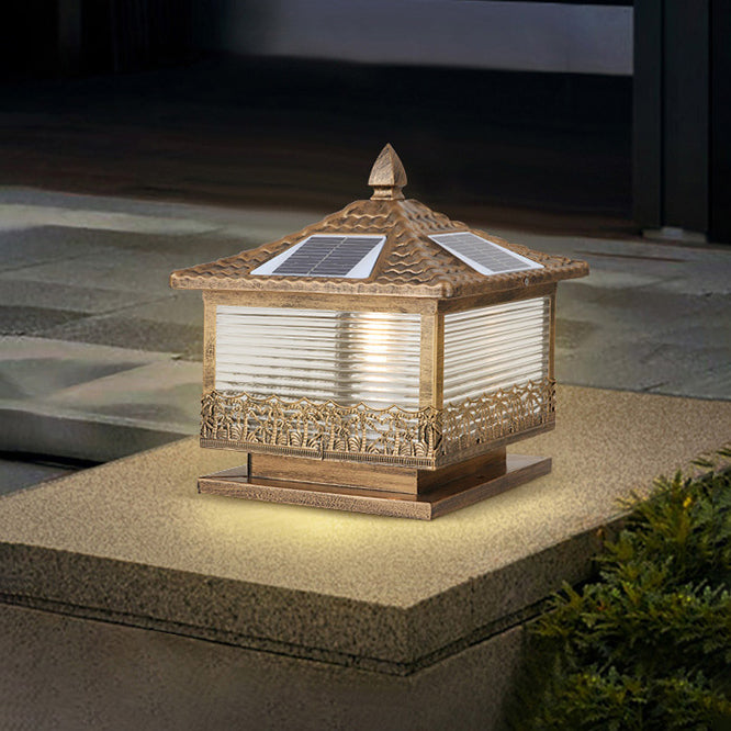 Simple LED Pillar Light Household Solar Lighting Fixture for Garden