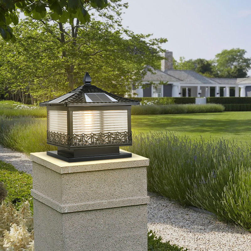 Simple LED Pillar Light Household Solar Lighting Fixture for Garden