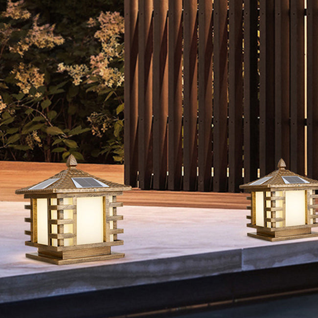 Simple LED Pillar Light Household Solar Lighting Fixture for Garden