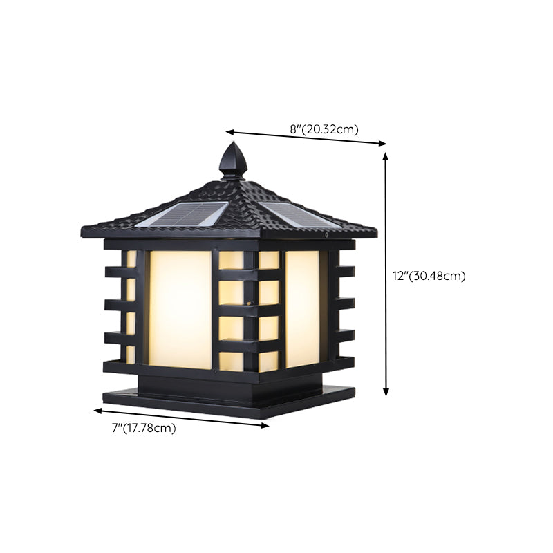 Simple LED Pillar Light Household Solar Lighting Fixture for Garden