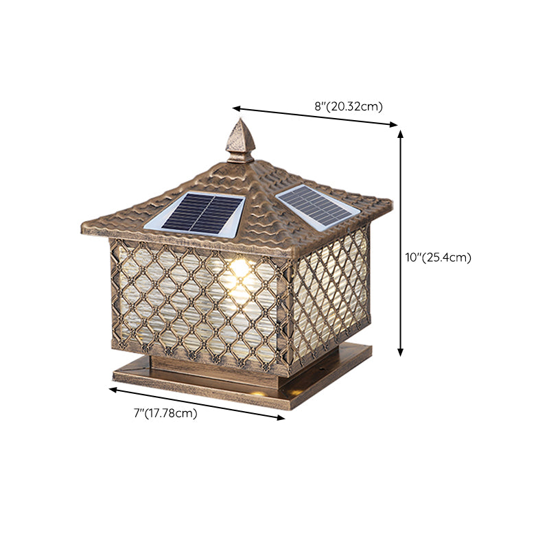 Simple LED Pillar Light Household Solar Lighting Fixture for Garden