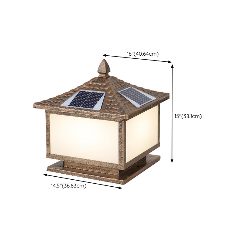 Simple LED Pillar Light Household Solar Lighting Fixture for Garden