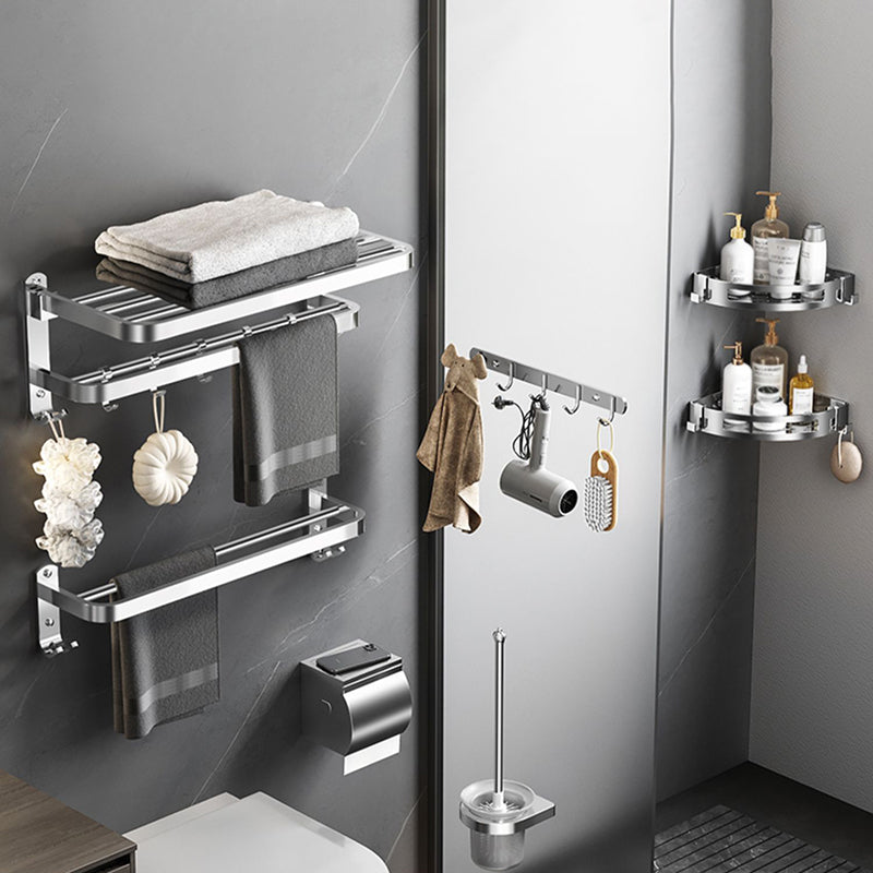Modern 7 Piece Bathroom Accessory Set Polished Chrome Bathroom Hardware