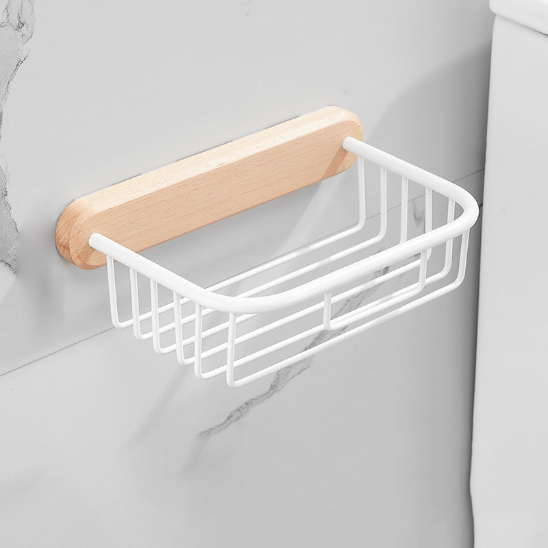 White 7-piece Bathroom Accessory Set Wood and Metal Bathroom Set