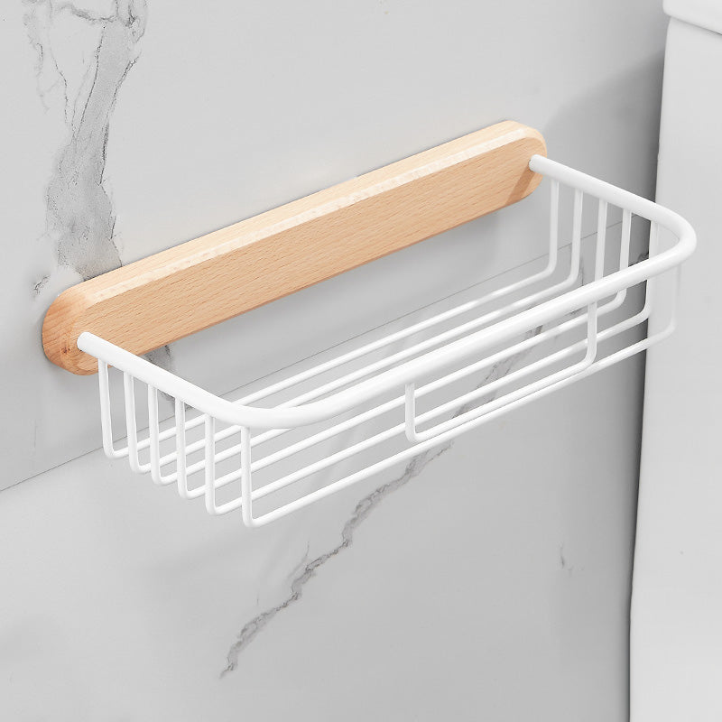White 7-piece Bathroom Accessory Set Wood and Metal Bathroom Set