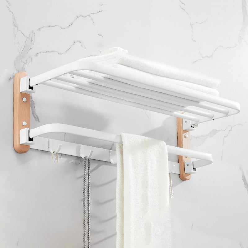 White 7-piece Bathroom Accessory Set Wood and Metal Bathroom Set
