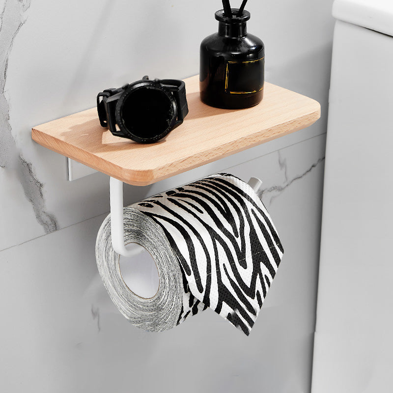 White 7-piece Bathroom Accessory Set Wood and Metal Bathroom Set