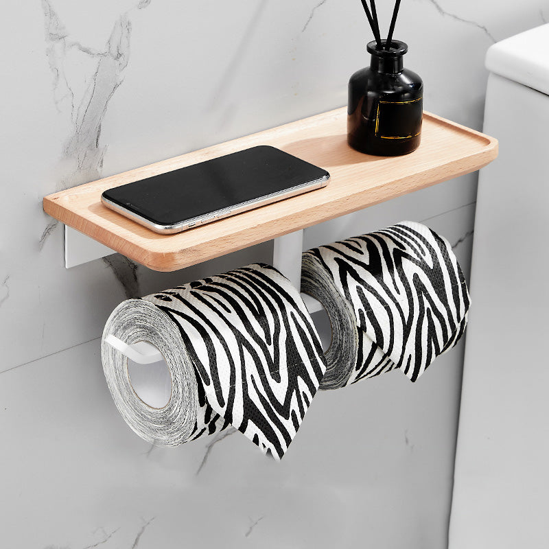 White 7-piece Bathroom Accessory Set Wood and Metal Bathroom Set