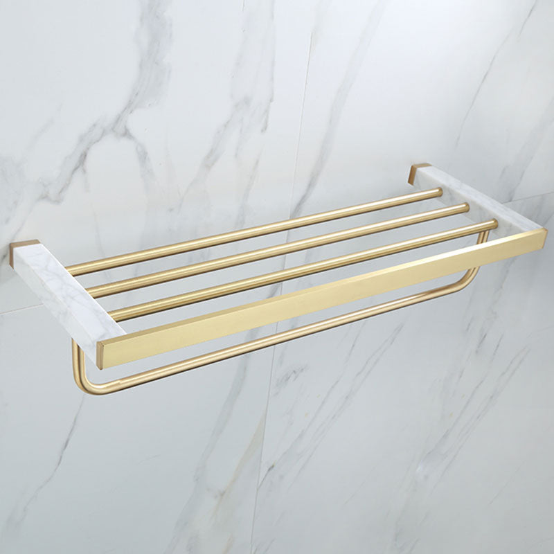 Polished Brass Bathroom Accessory Set Marble Bathroom Hardware