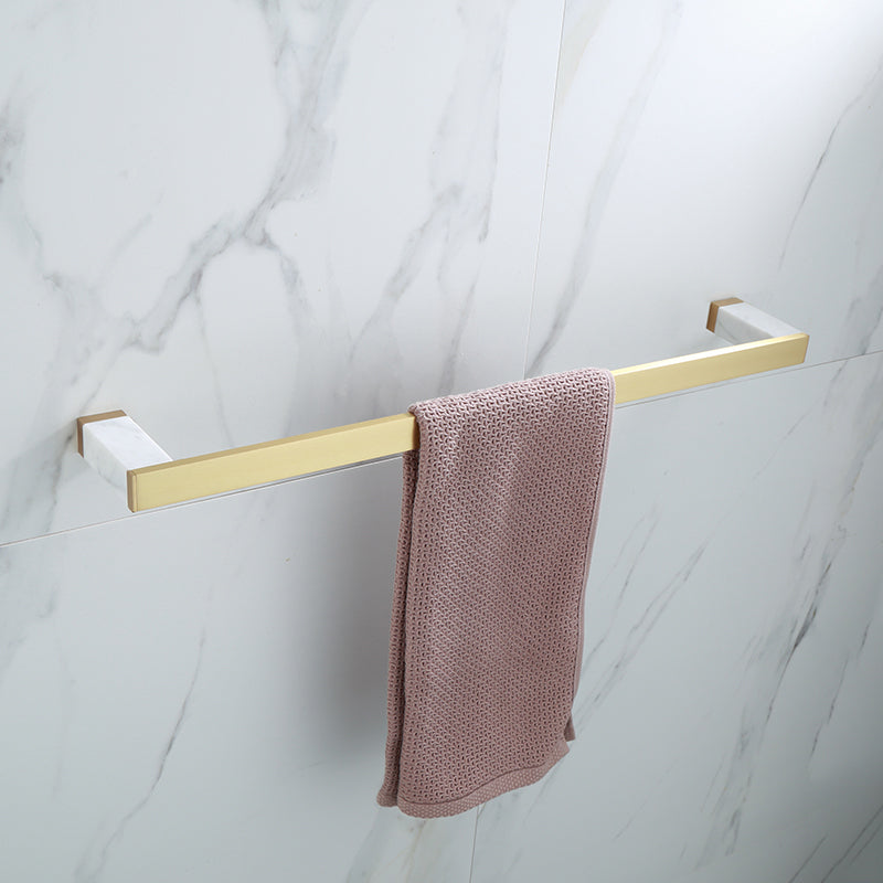 Polished Brass Bathroom Accessory Set Marble Bathroom Hardware