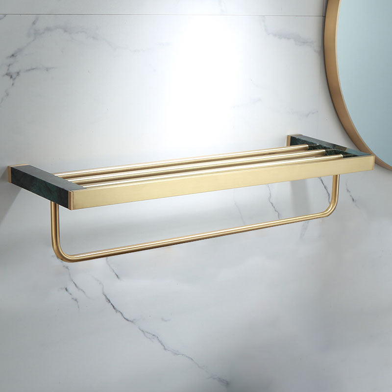 Polished Brass Bathroom Accessory Set Marble Bathroom Hardware