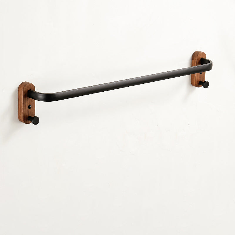 Solid Wood Bathroom Accessory Set Foldable Metal Bathroom Hardware