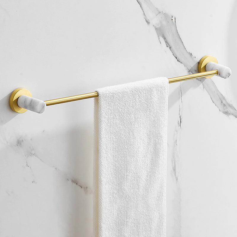 7 Piece Bathroom Accessory Set Marble and Metal Bathroom Hardware