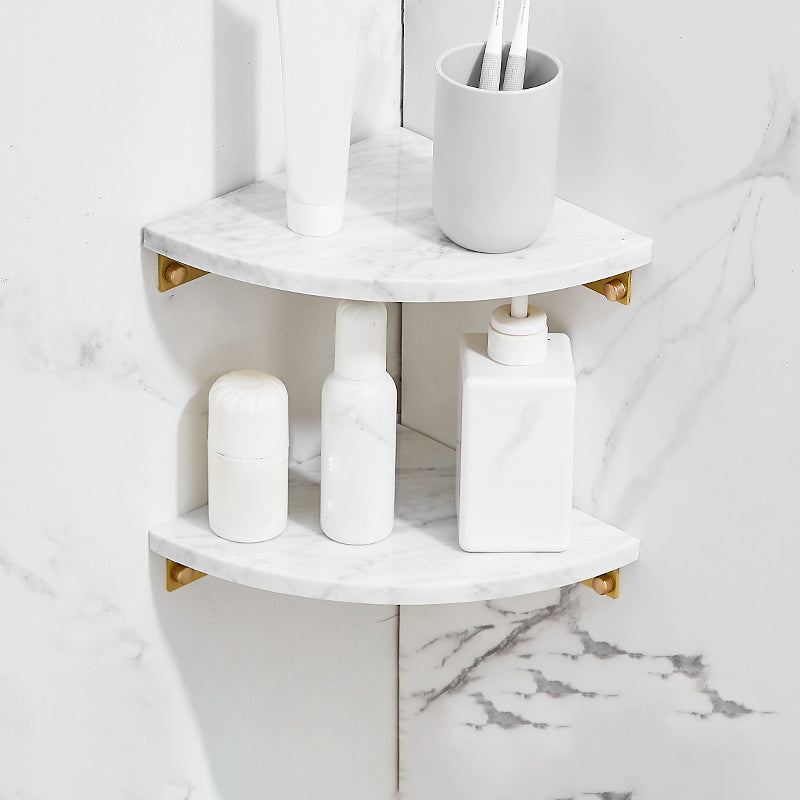 7 Piece Bathroom Accessory Set Marble and Metal Bathroom Hardware