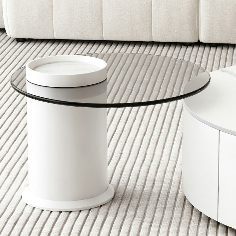 Slate Top Coffee Table Set Frame Cocktail Table with 2 Storage Drawers