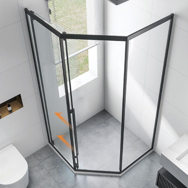 Full Frame Single Sliding Shower Door Clear Glass Shower Door