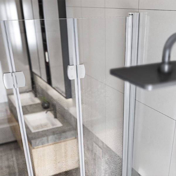 Semi Frameless Folding Shower Screen Tempered Glass Shower Screen