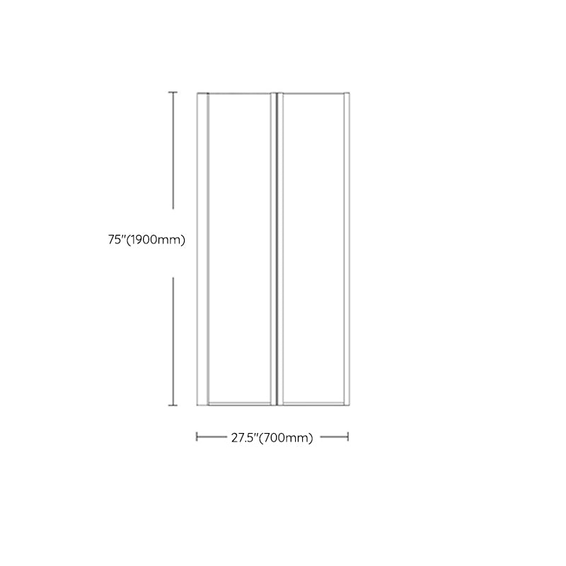 Semi Frameless Folding Shower Screen Tempered Glass Shower Screen