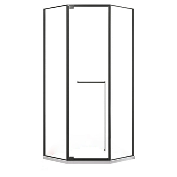Pivot Diamond-shaped Shower Room Frame Tempered Swing Shower Door