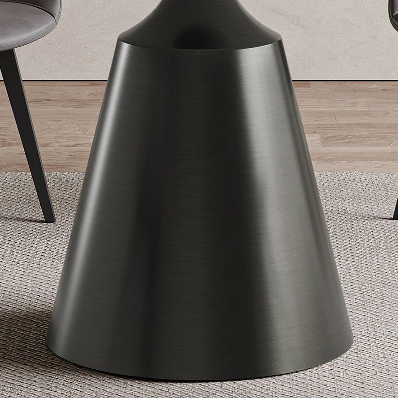 White Stone Top Dining Room Set of 1/4/5 with Round Table Furniture