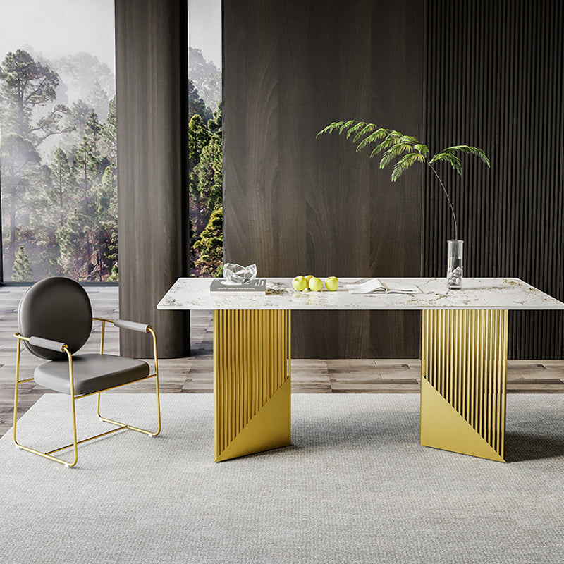 Metal Dinette Set with Gray Chairs 1/2/4/7 Pcs Glam Dining Table Set