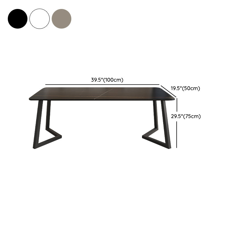 Modern Rectangle Stone Dining Table 1/2/5/7 Pieces Dining Set for Living Room