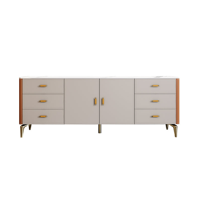 Classic Glam Dresser Stone Storage Chest Dresser with 6 Drawers , 15.6 Inch W