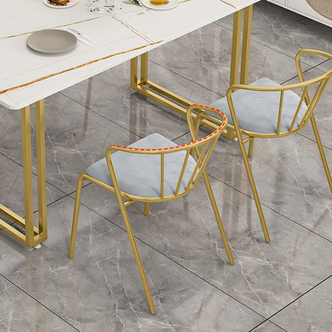 Nordic Rectangle Stone Dining Table 1/5/7 Pieces Dining Set for Dining Room