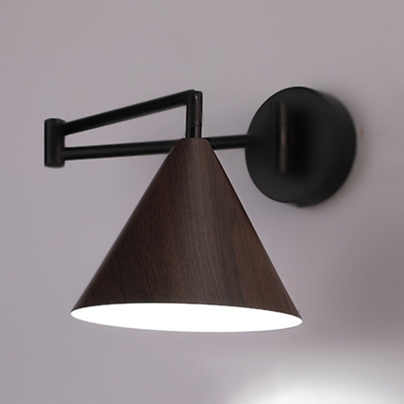 Nordic Style Wall Light Geometry Shape Wall Lamp with Iron Base for Bedroom