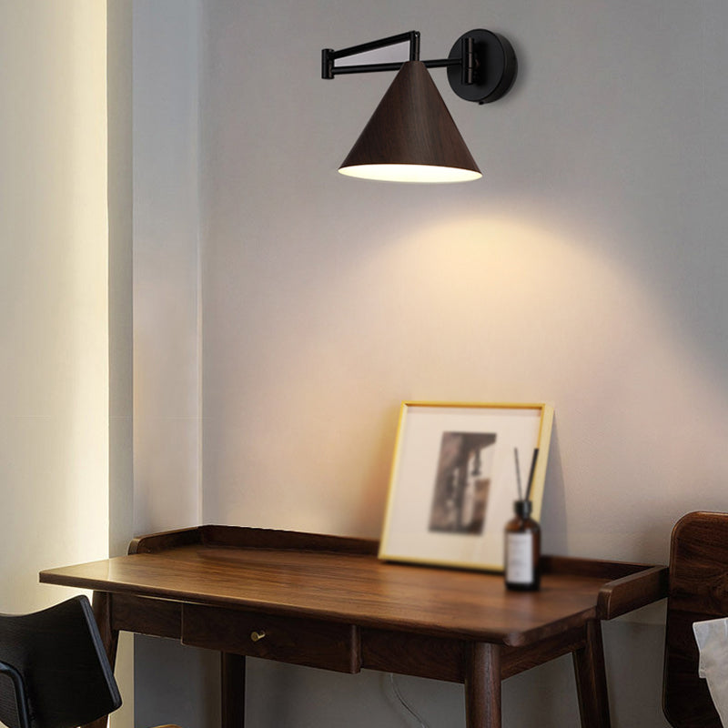 Nordic Style Wall Light Geometry Shape Wall Lamp with Iron Base for Bedroom
