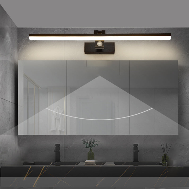 Contemporary Black Single Bathroom Vanity Light LED Bath Bar