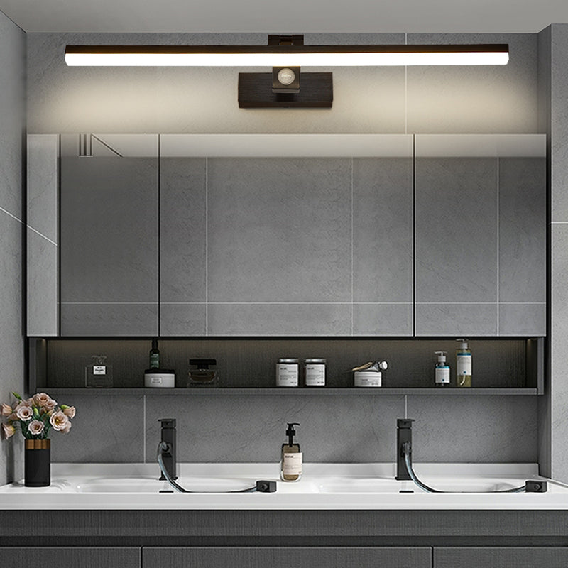 Contemporary Black Single Bathroom Vanity Light LED Bath Bar