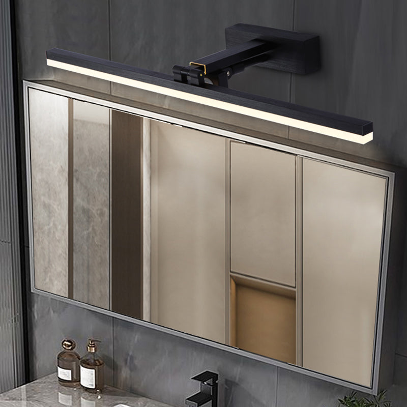 Contemporary Black Single Bathroom Vanity Light LED Bath Bar