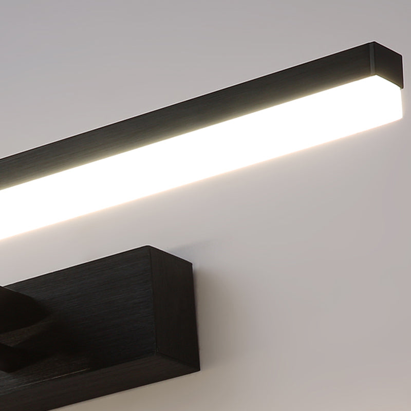 Contemporary Black Single Bathroom Vanity Light LED Bath Bar