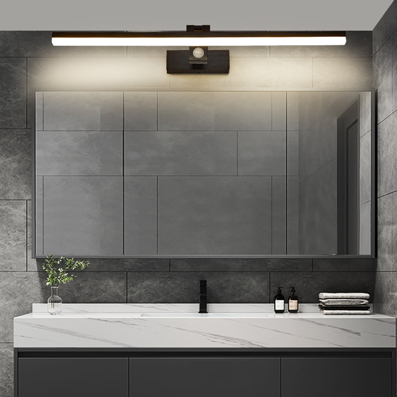 Contemporary Black Single Bathroom Vanity Light LED Bath Bar