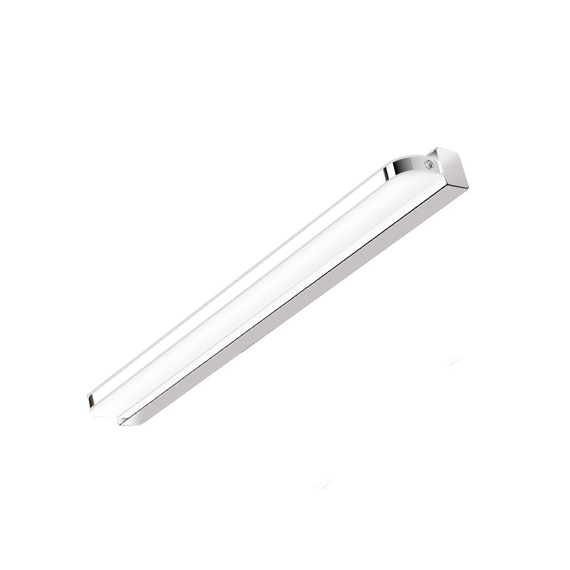 Contemporary White Single Bathroom Vanity Light LED Metal Bath Bar