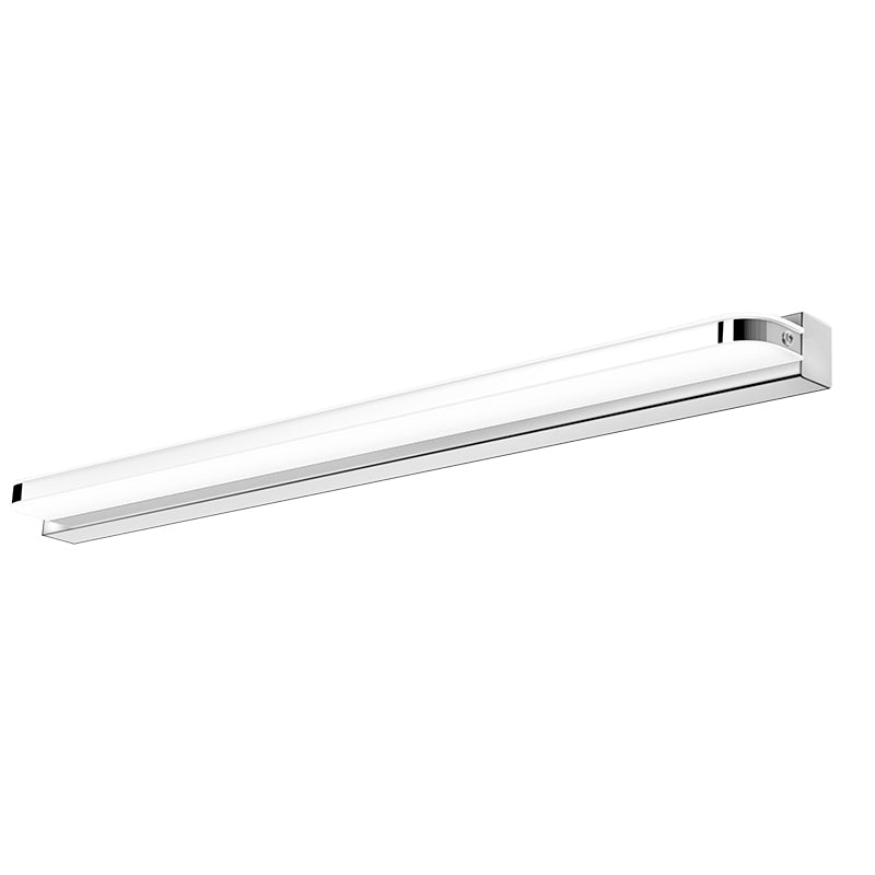 Contemporary White Single Bathroom Vanity Light LED Metal Bath Bar