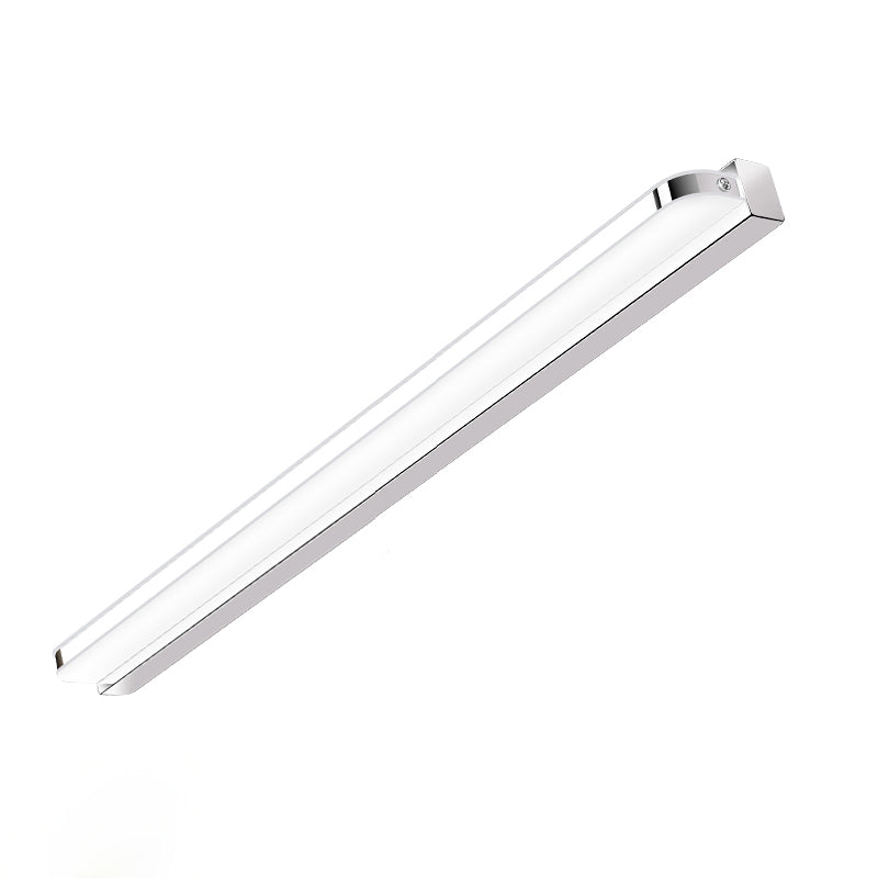 Contemporary White Single Bathroom Vanity Light LED Metal Bath Bar