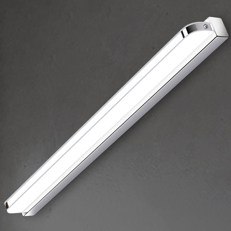 Contemporary White Single Bathroom Vanity Light LED Metal Bath Bar