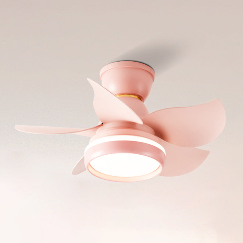 Metal Fan Shape Ceiling Fan Kid Style Single-Light Ceiling Fans Fixtures