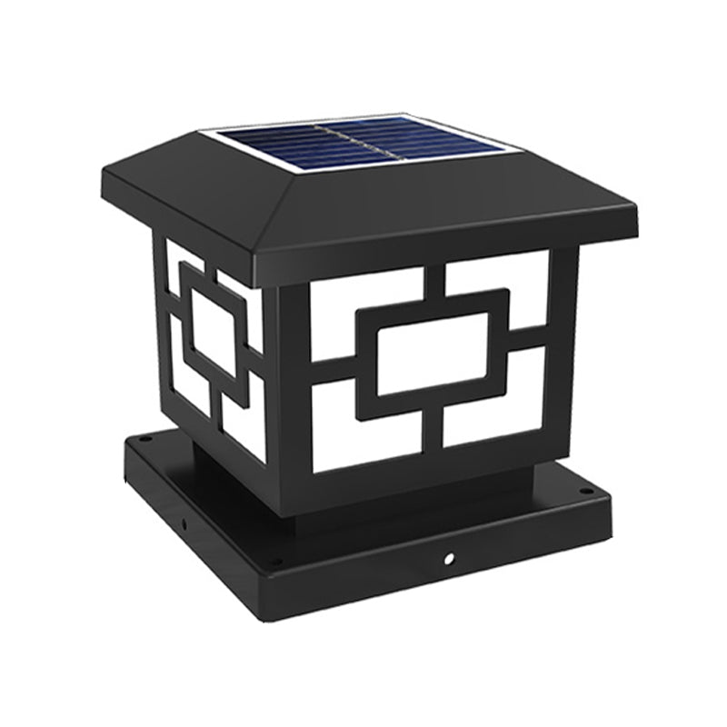 Contemporary LED Pillar Light Simple LED Solar Lighting Fixture for Garden