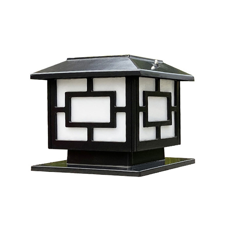 Contemporary LED Pillar Light Simple LED Solar Lighting Fixture for Garden