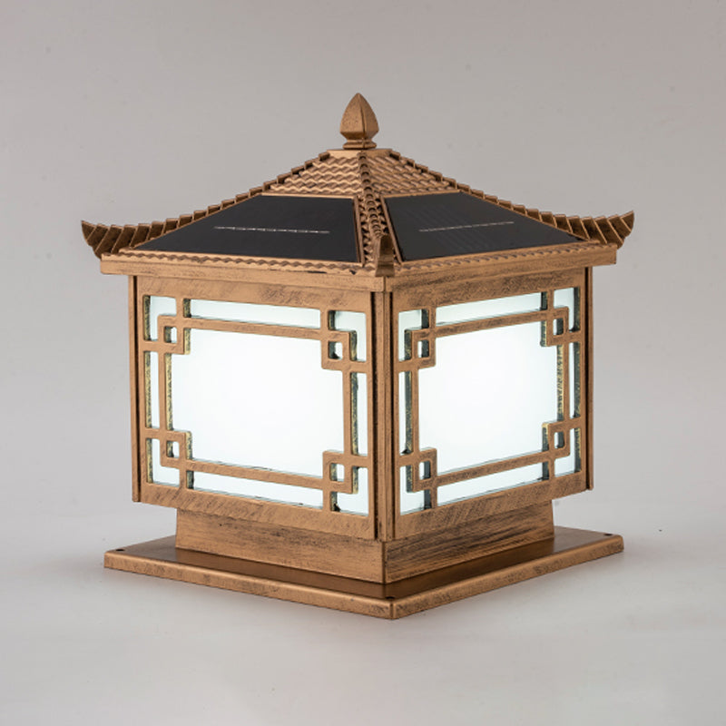 Contemporary Pillar Light Creative LED Solar Lighting Fixture for Garden