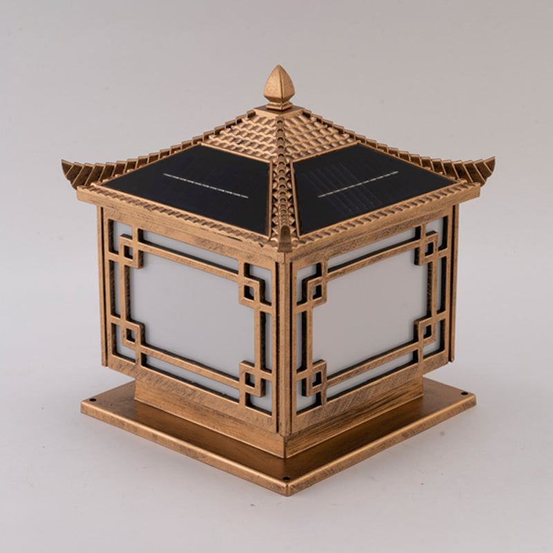 Contemporary Pillar Light Creative LED Solar Lighting Fixture for Garden