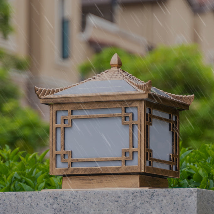 Contemporary Pillar Light Creative LED Solar Lighting Fixture for Garden