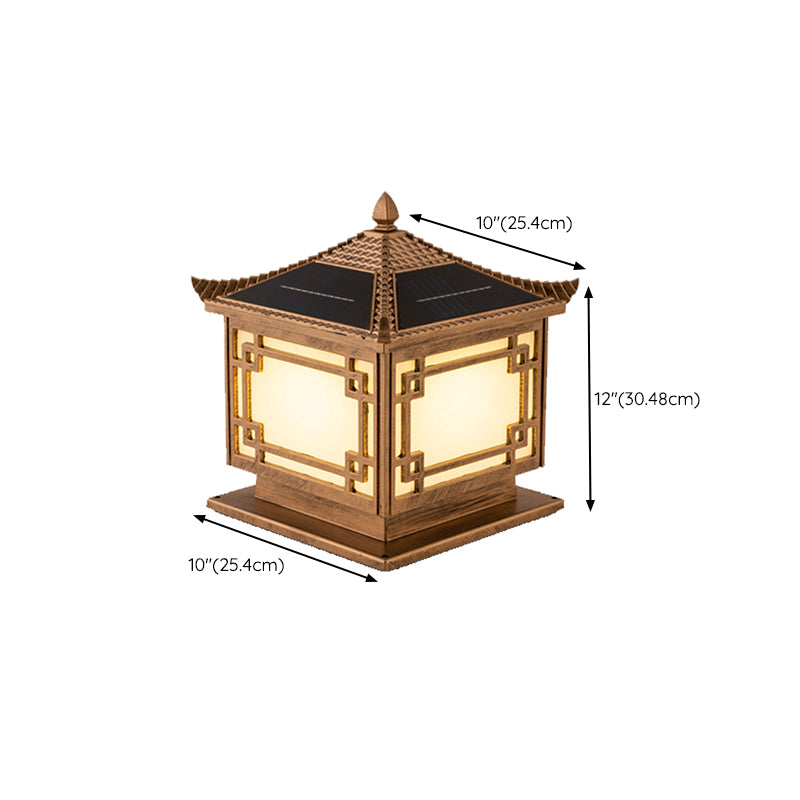 Contemporary Pillar Light Creative LED Solar Lighting Fixture for Garden