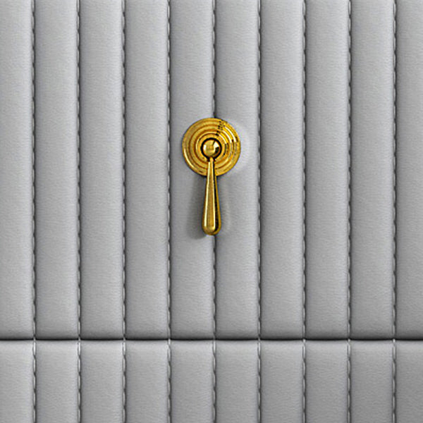 Contemporary Glam Storage Chest Stone Vertical Storage Chest Dresser for Bedroom