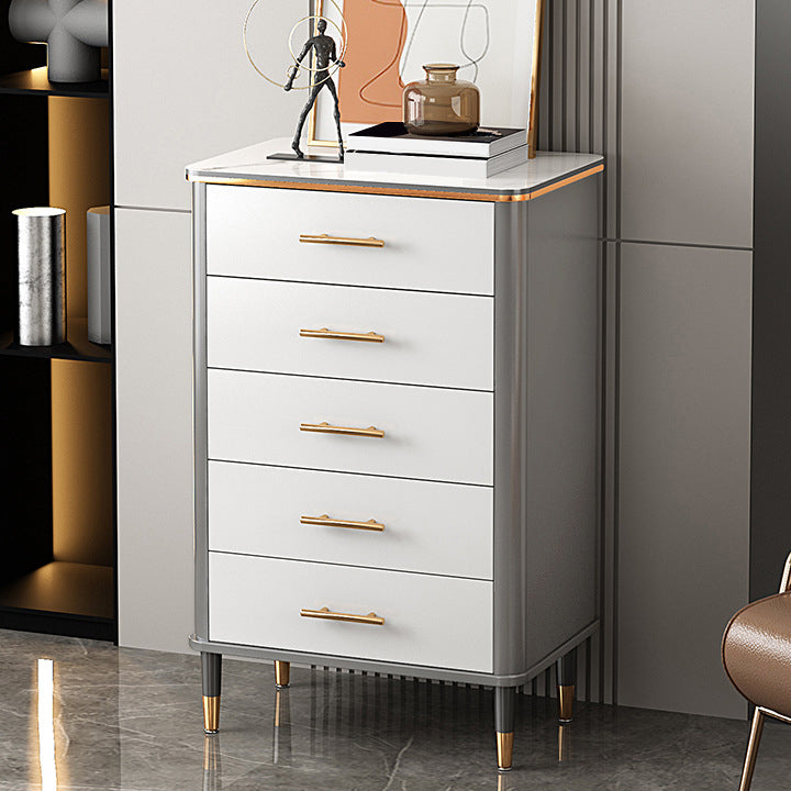 Contemporary Storage Chest Manufactured Wood Dresser with 3/4/5 Drawers