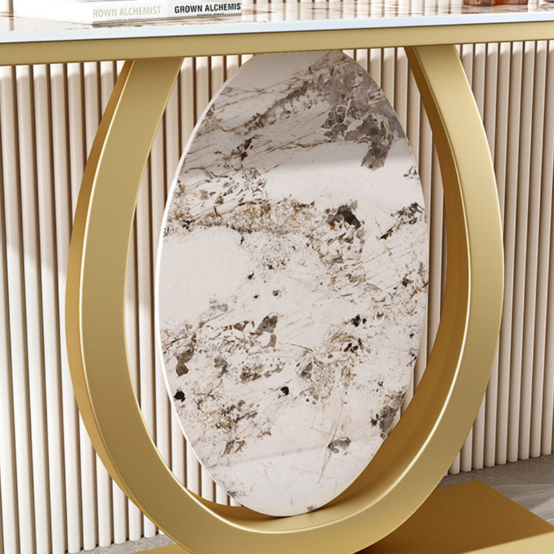 Half Moon Contemporary Console Accent Table Antique Finish Console Table
